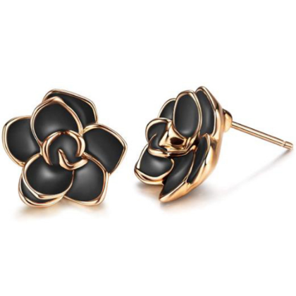 Black fashion earrings